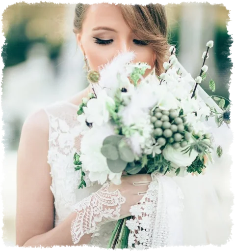 Hochzeitsbraut Blumen für die Hochzeit